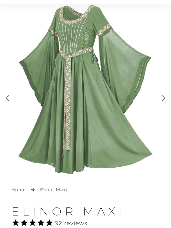 Holy Clothing Elinor Maxi Dress Spring Basil - Picture 5 of 7